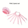 2-PCS Set - Octopus Curler Headband, Nightcap, Suitable for Long Hair, Satin Non Thermal Curling Iron, with Adjustable Strap