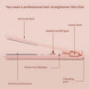 Mini Cordless Hair Straightener And Curler Portable Travel Hot Tool Cordless USB Charging Straight Curl Support ﻿