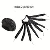 2-PCS Set - Octopus Curler Headband, Nightcap, Suitable for Long Hair, Satin Non Thermal Curling Iron, with Adjustable Strap
